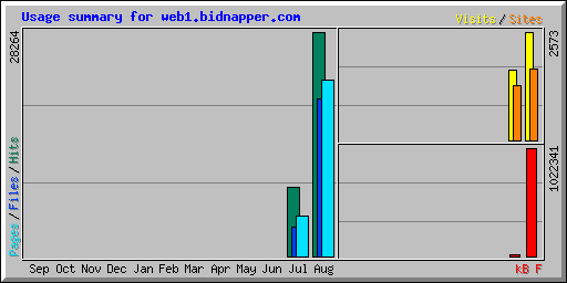 Usage summary for web1.bidnapper.com
